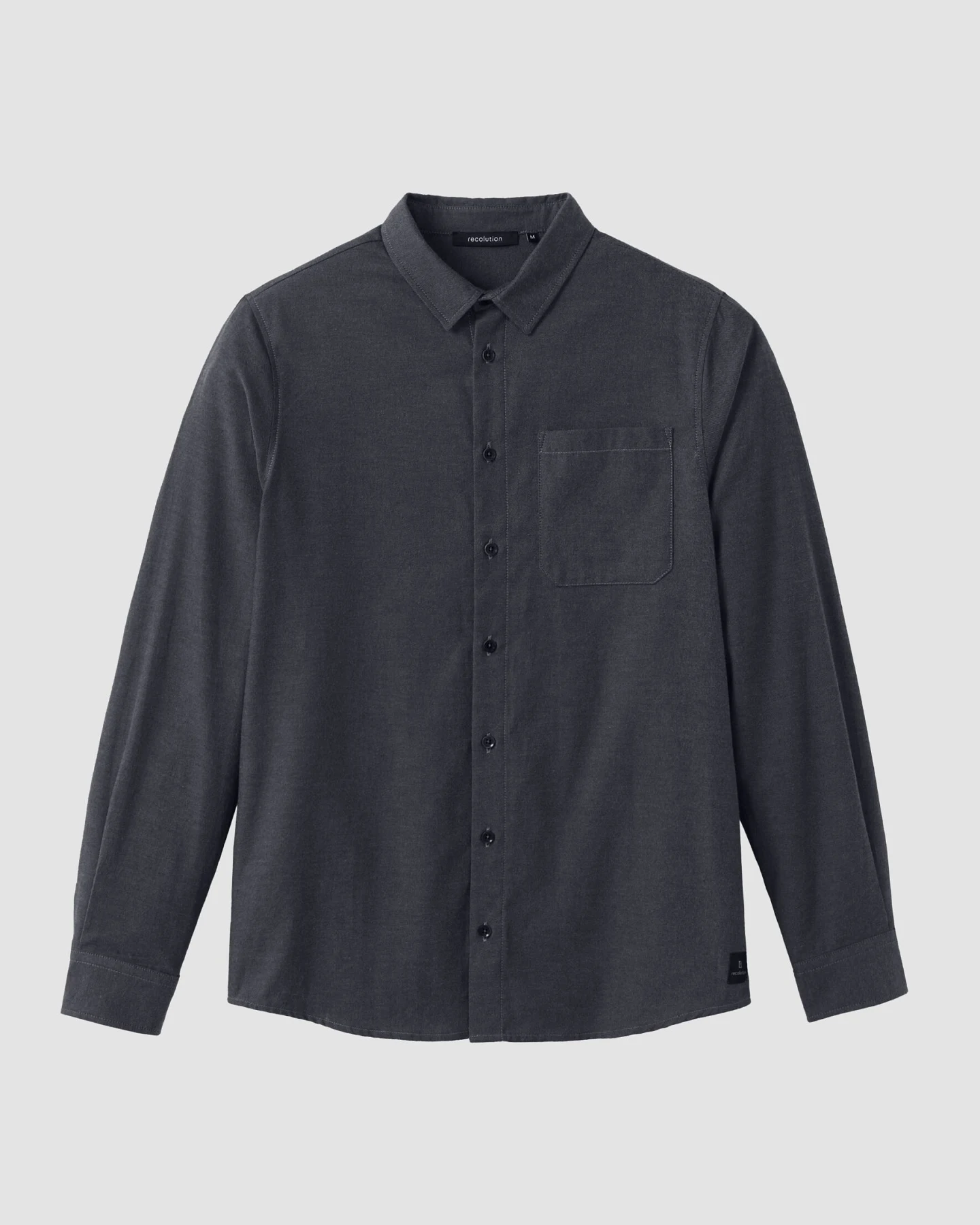 Recolution Herren vegan Hemd Lentil Dunkelgrau – Ansicht 2