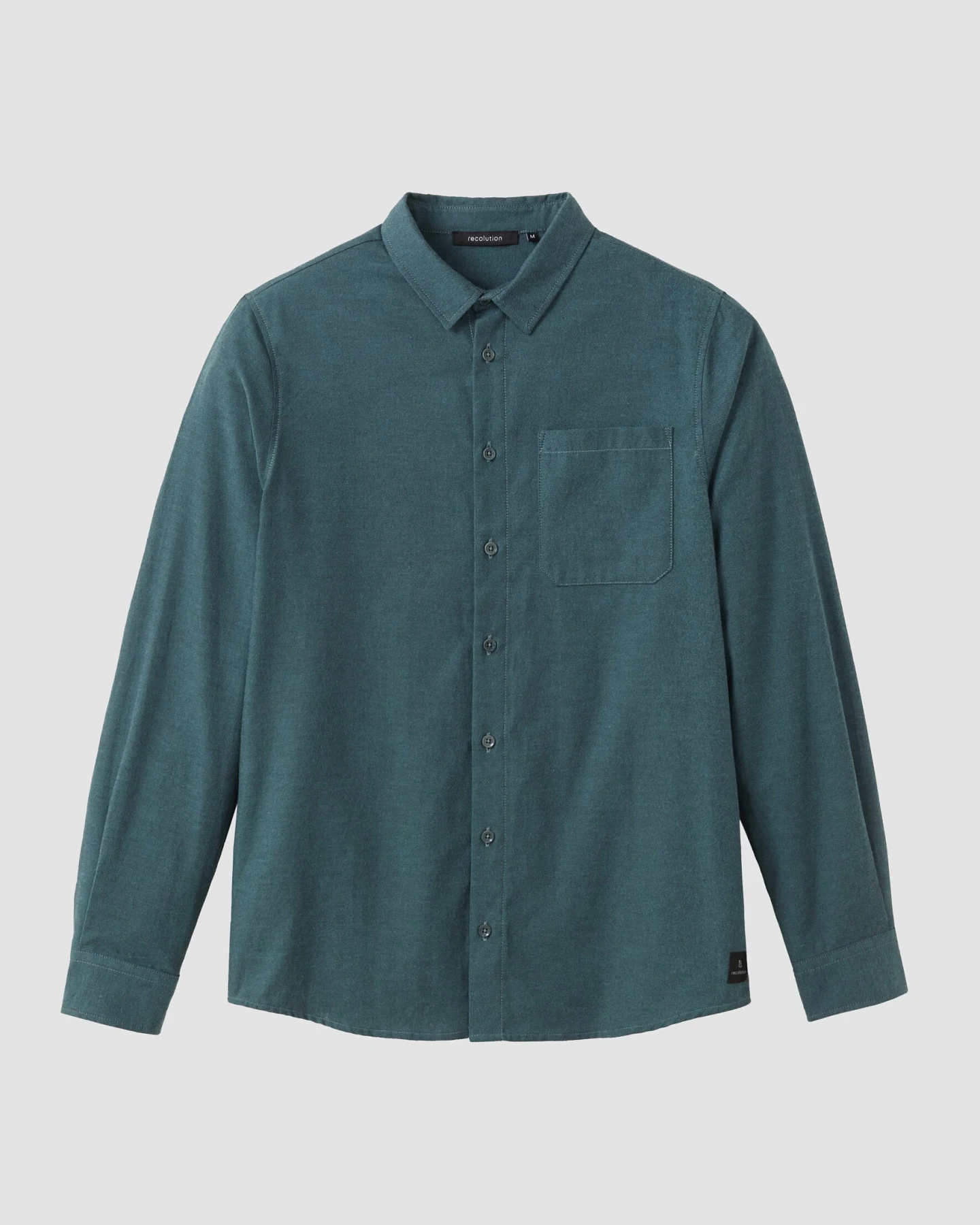 Recolution Herren vegan Hemd Lentil Tiefgrün – Ansicht 2