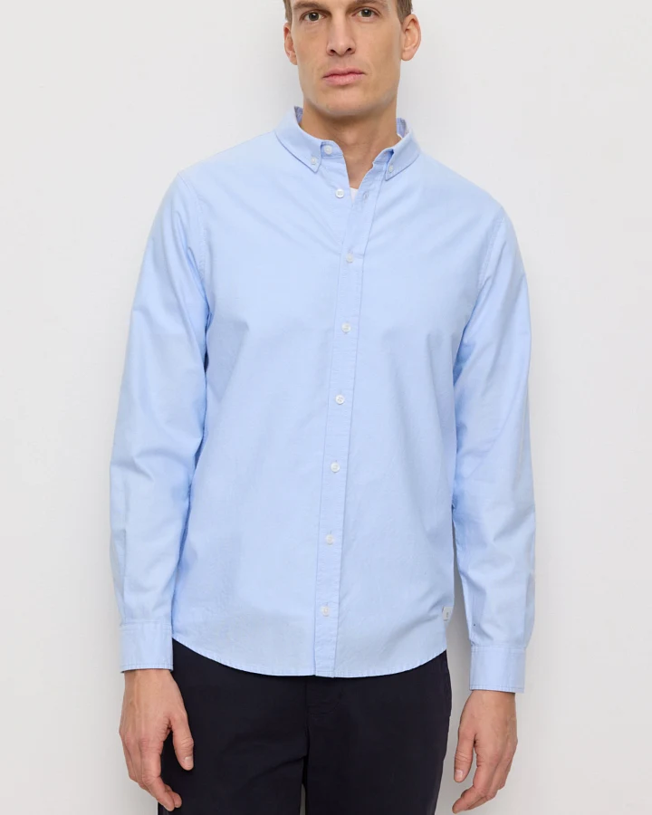 Recolution Herren vegan Hemd In Fichtenblau