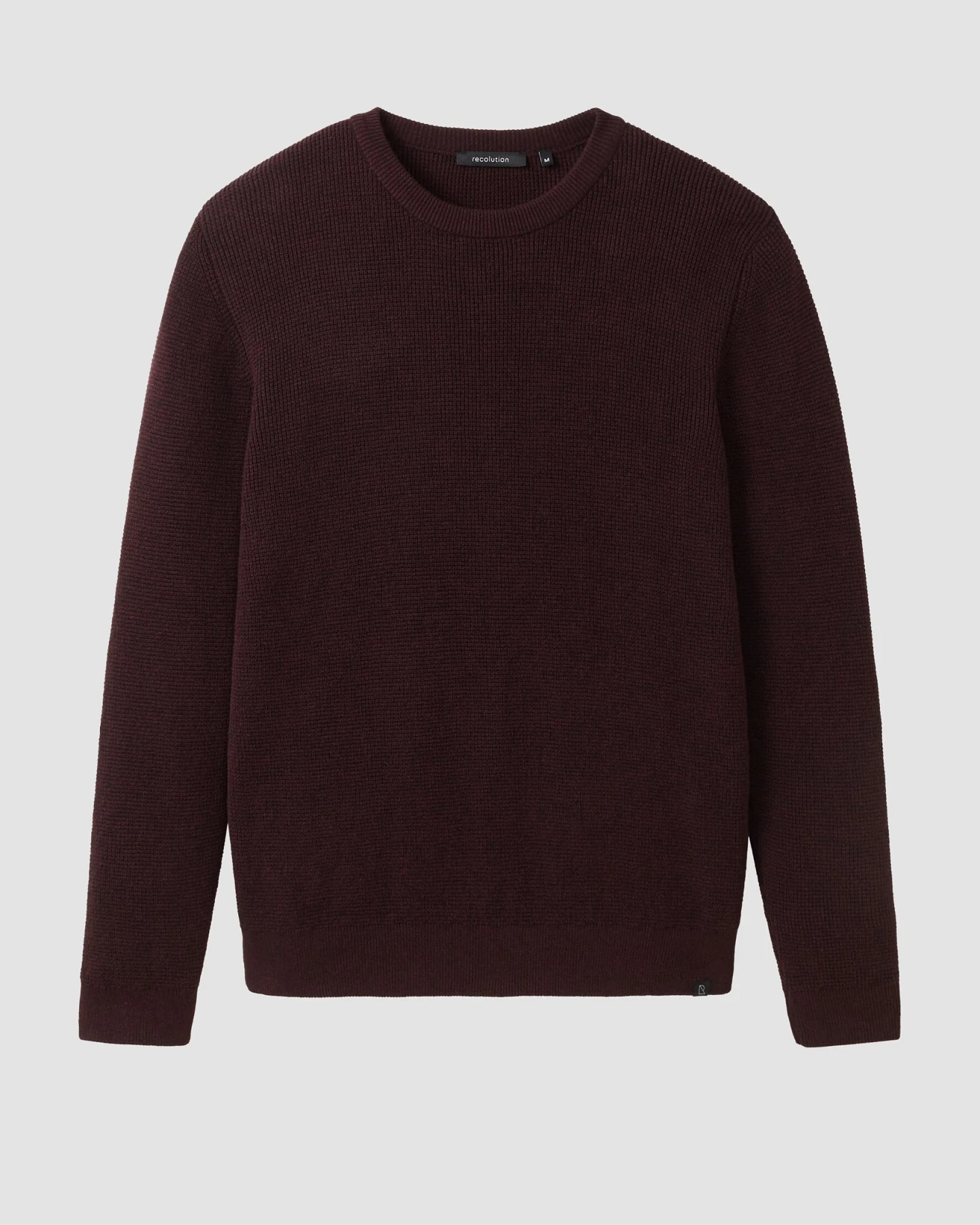 Recolution Herren vegan Pullover Bacopa Dark Plum – Ansicht 2