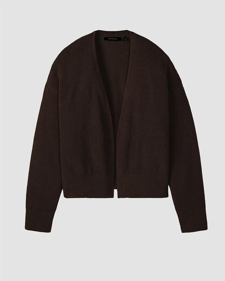 Recolution Damen vegan Strickjacke Moringa Chocolate