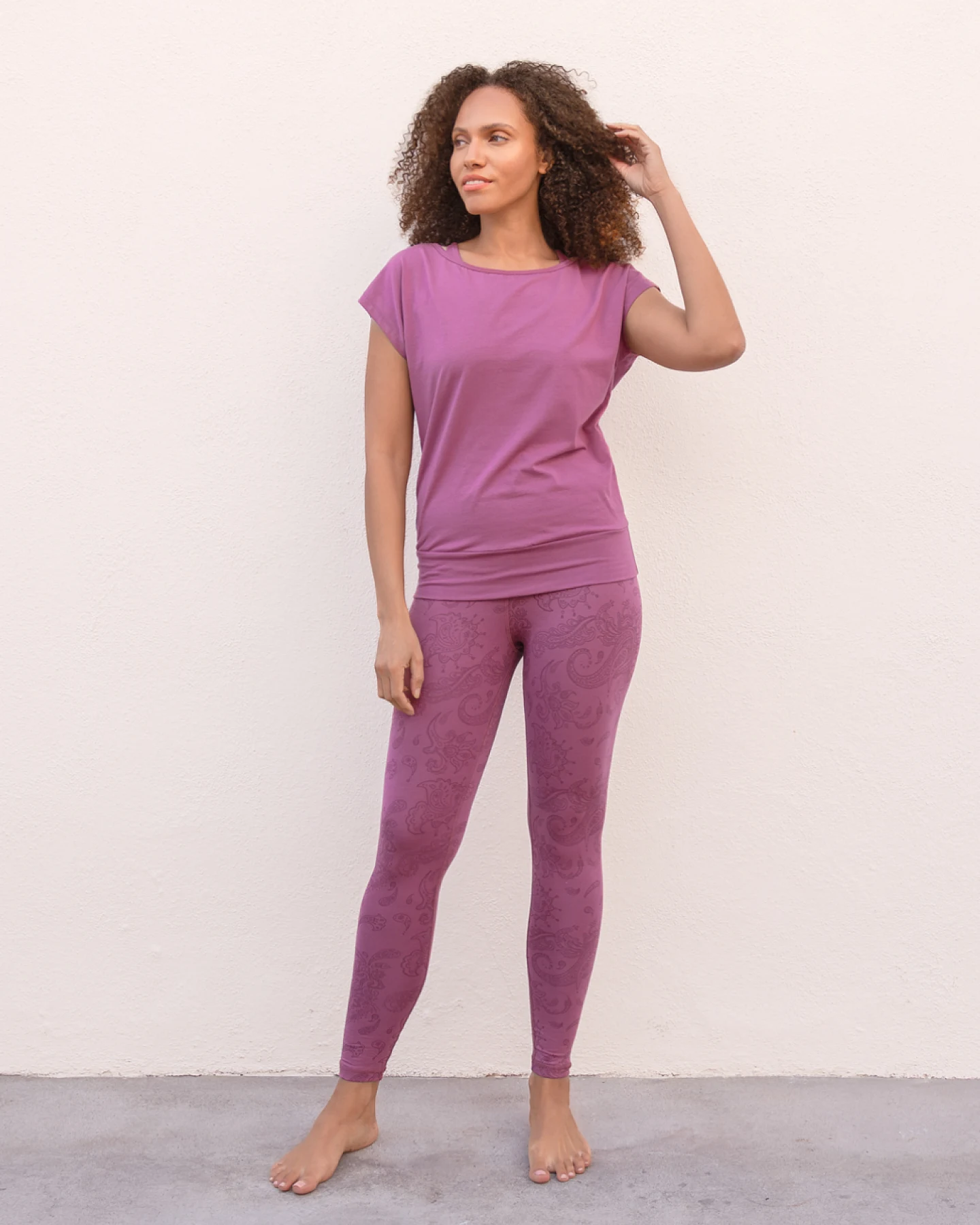 Jaya Organics Leggings Leela - Mauve S – Ansicht 2
