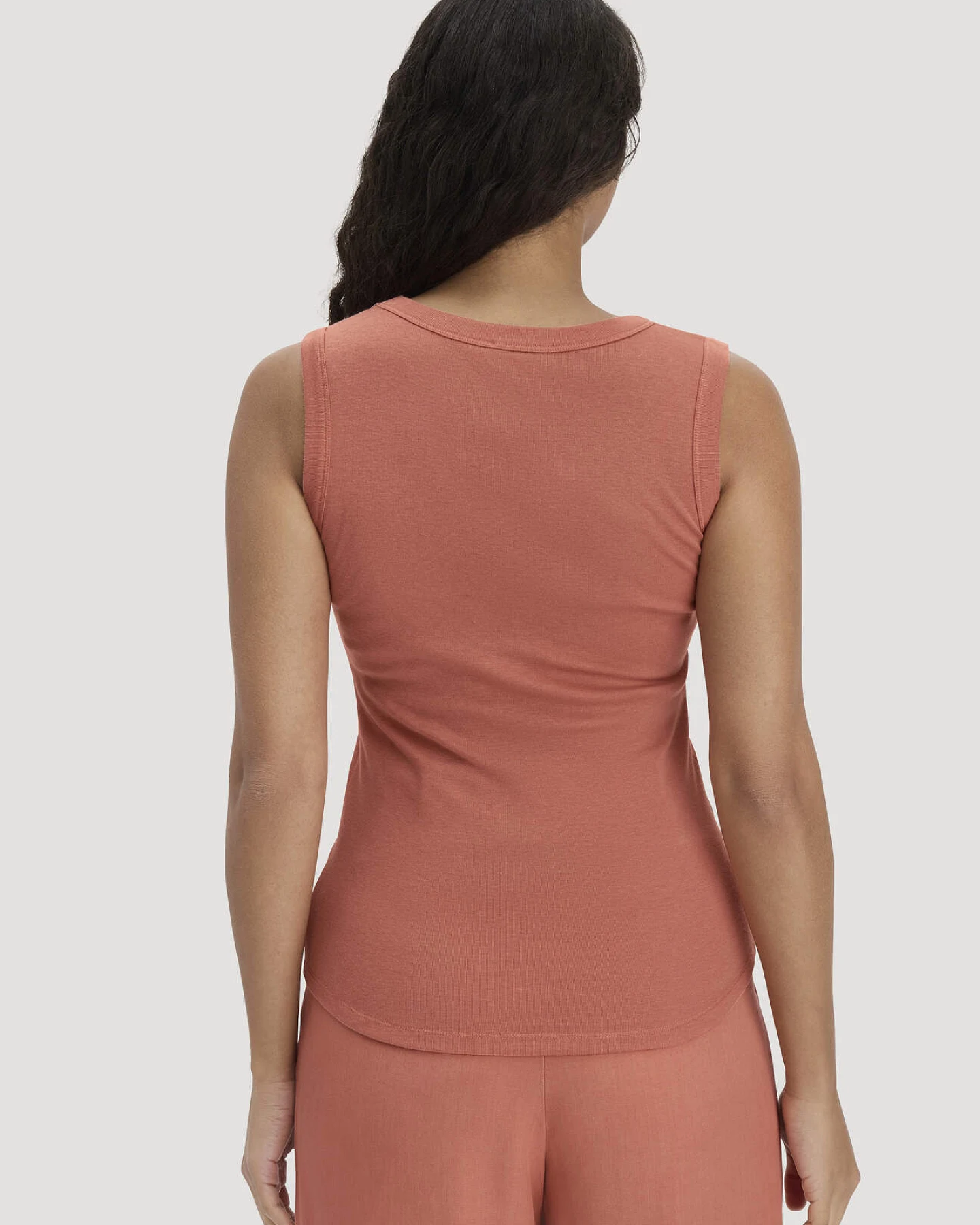 hessnatur Damen Softrib Top Fitted aus Bio-Baumwolle und TENCEL™ Modal - orange - Größe 46 – Ansicht 3