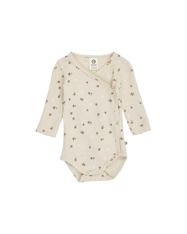 Baby Wickelbody rip Oat/Balsam cream/Walnut Gr. 50