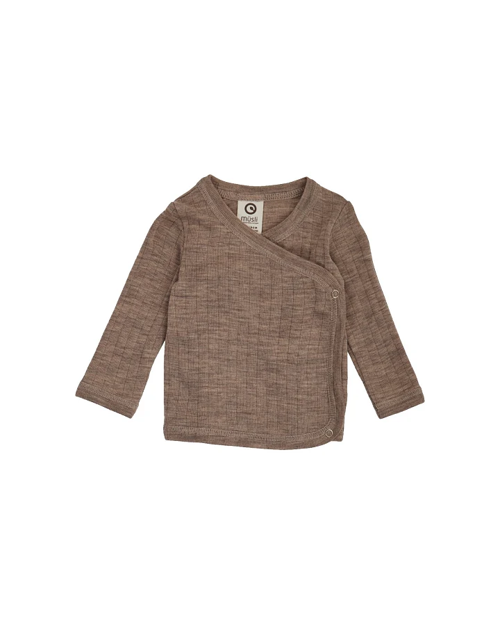 Baby Wickeljacke SW rip Walnut melange Gr. 56