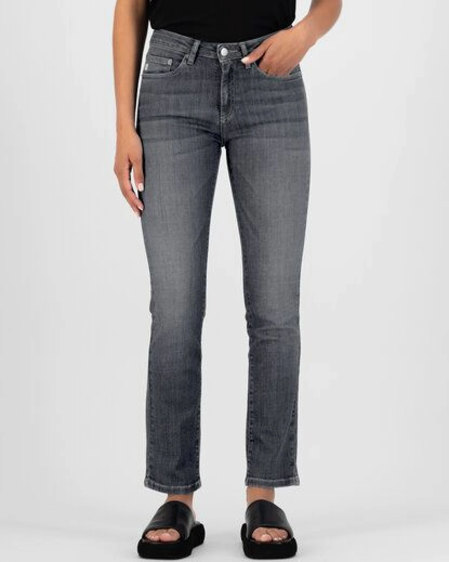 MUD Jeans Jeans - Faye Straight - aus einem Baumwoll/Elastan Mix – Ansicht 2