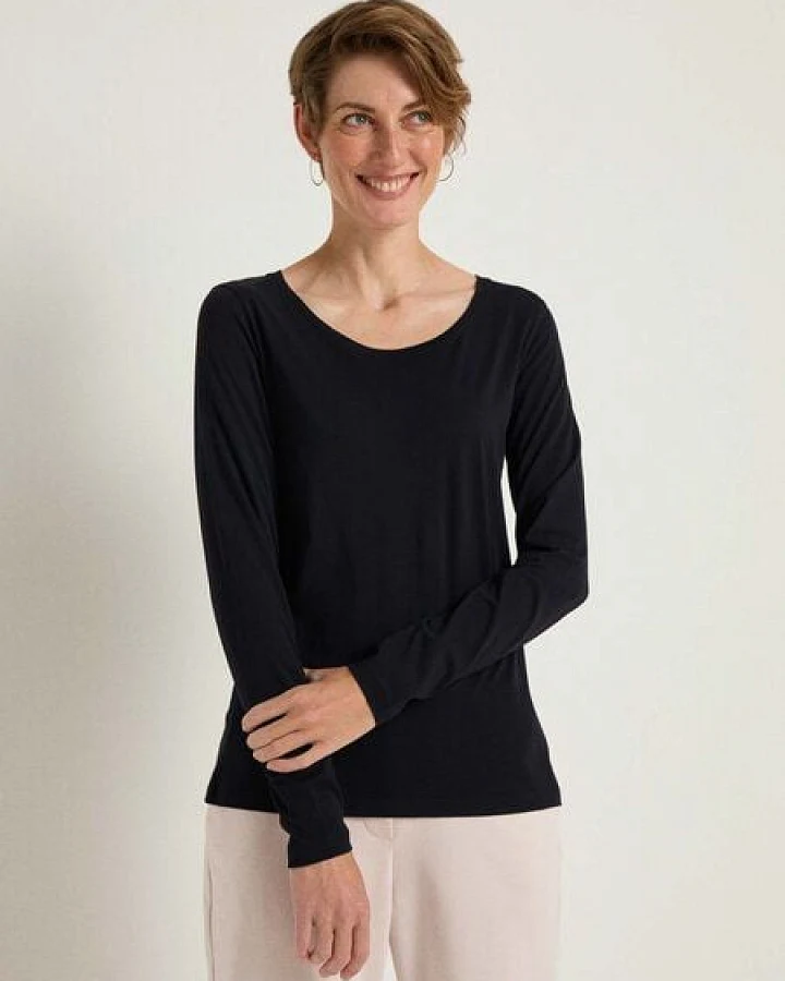 LANIUS Langarmshirt aus Bio-Baumwolle
