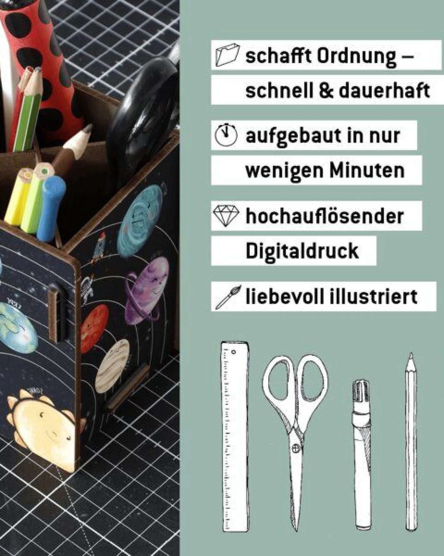 WERKHAUS Stiftebox Sonnensystem – Ansicht 3