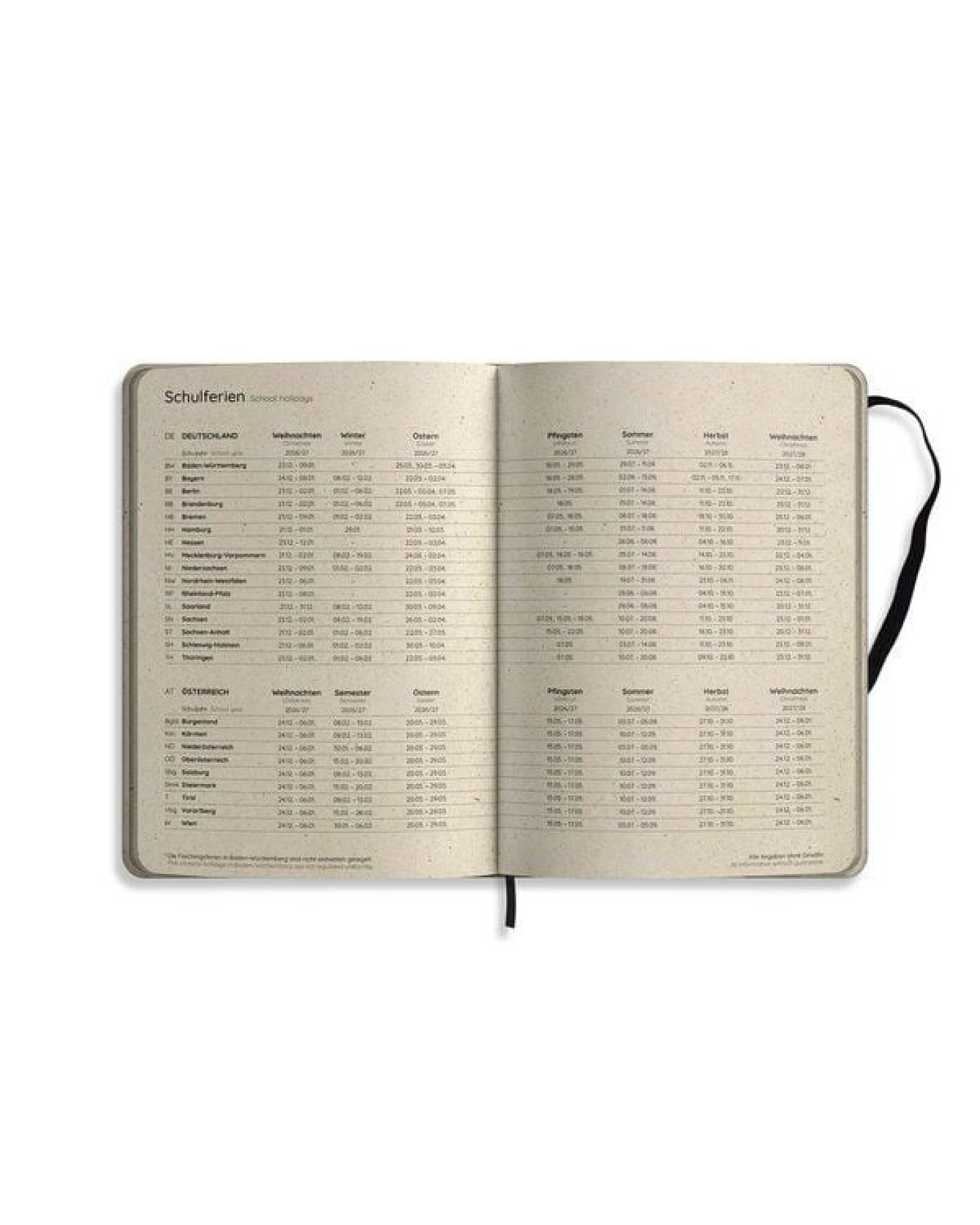 matabooks® Kalender 2027 A5 Basic aus Graspapier – Jahresplaner Samaya – Farbe: Cornflower Blue – Ansicht 4