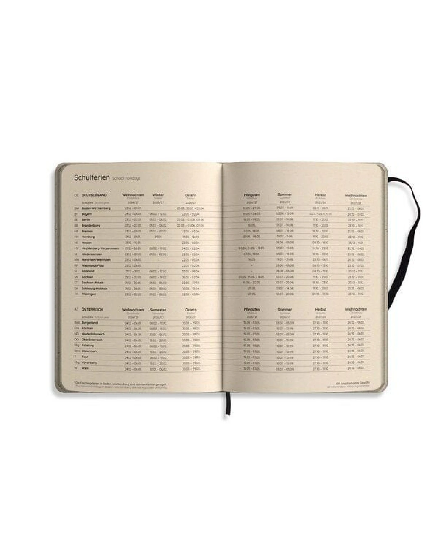 matabooks® Kalender 2027 A5 Pro aus Süßgraspapier mit Graspapier-Cover – Jahresplaner Samaya – Farbe: Black – Ansicht 4