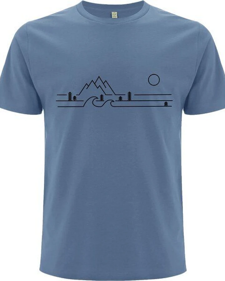 Spreecult 3 Linien Wald - Bio und Fair - Männer Unisex T-Shirt