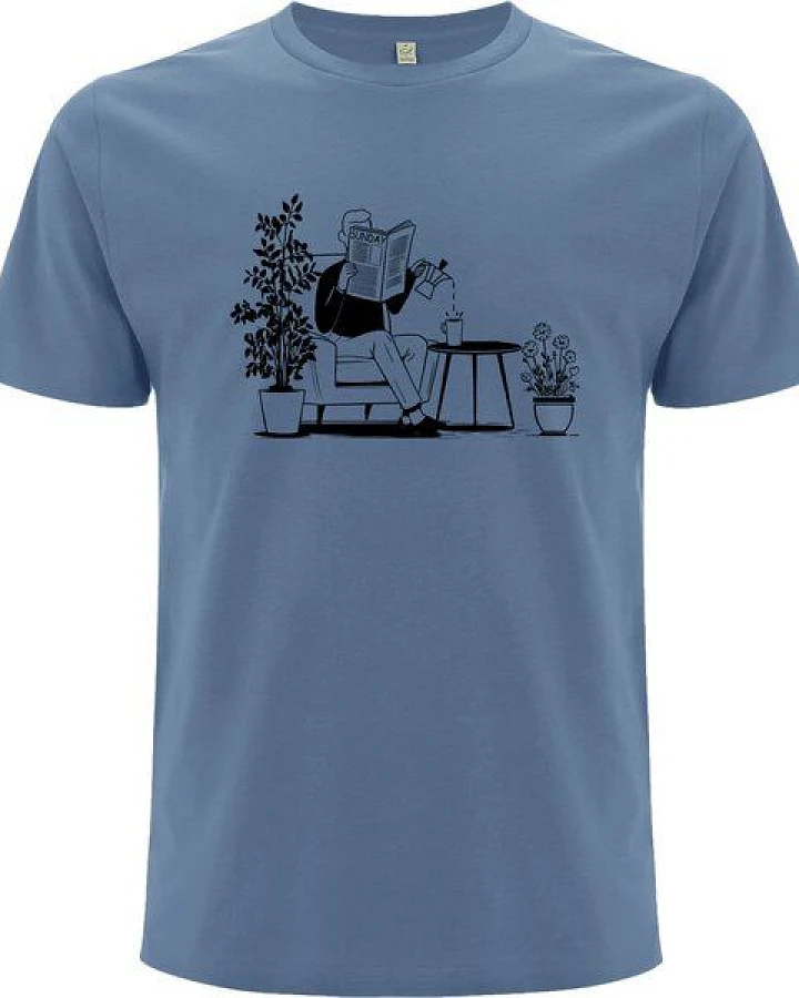 Spreecult Sonntags Kaffee - Bio und Fair - Männer Unisex T-Shirt