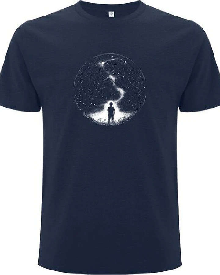 Spreecult Sternenkind - Bio und Fair - Männer Unisex T-Shirt - Sternenhimmel