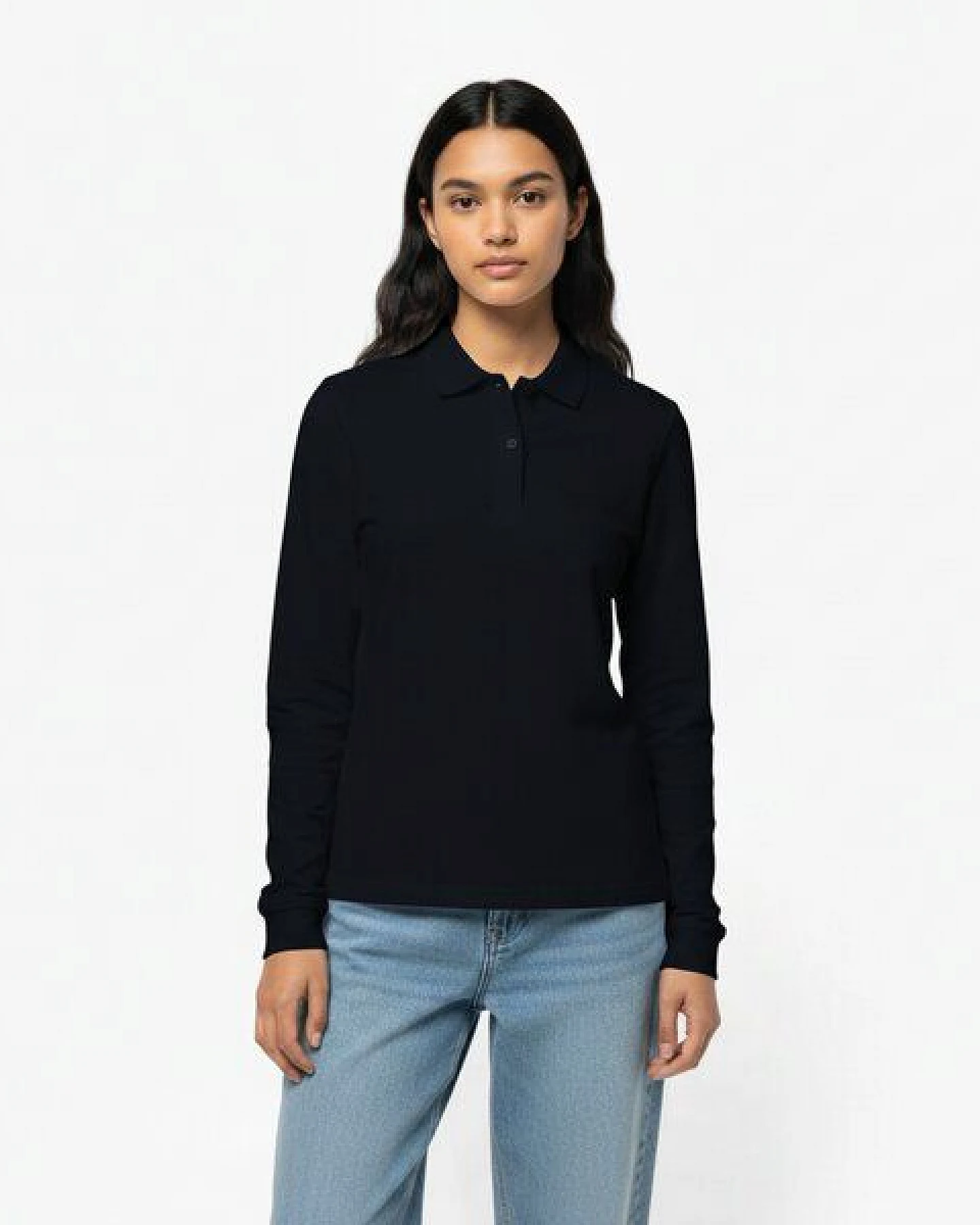 YTWOO Damen Piqué-Polo Langarm – Ansicht 2