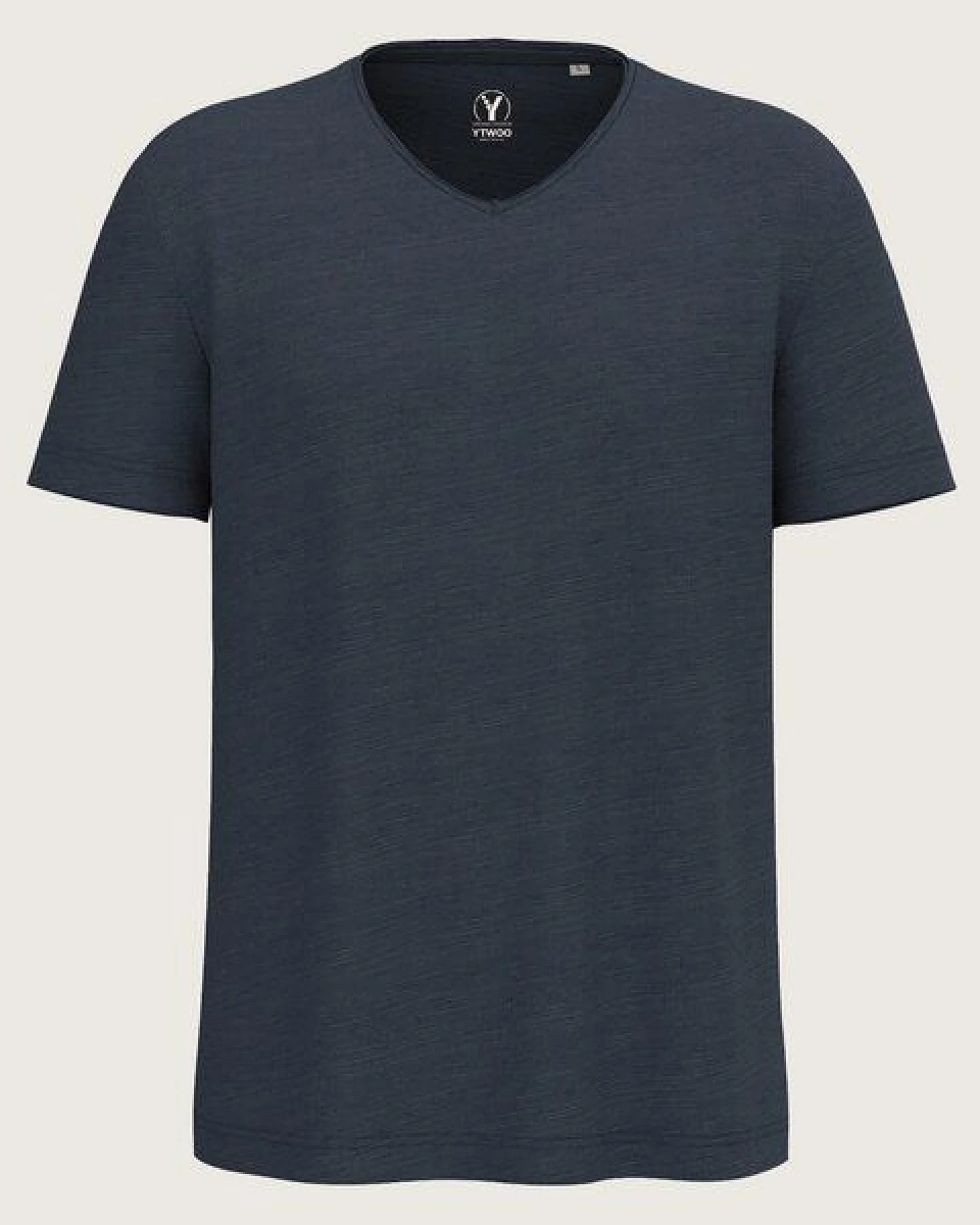 YTWOO Herren Slub T-Shirt V-Auschnitt – Ansicht 2