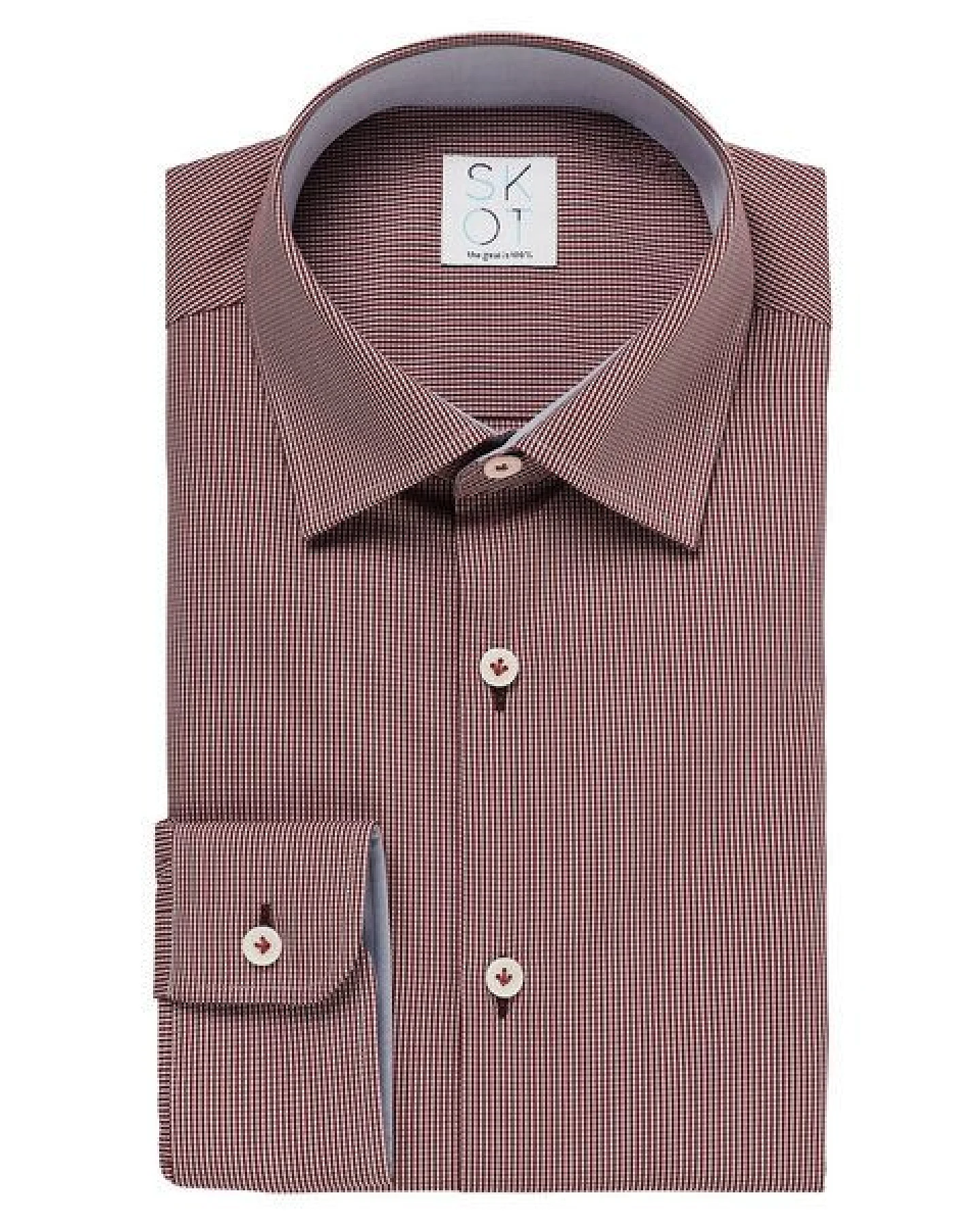 SKOT Fashion Nachhaltige Langarm Herren Hemd Checkered 100% bio – Ansicht 2