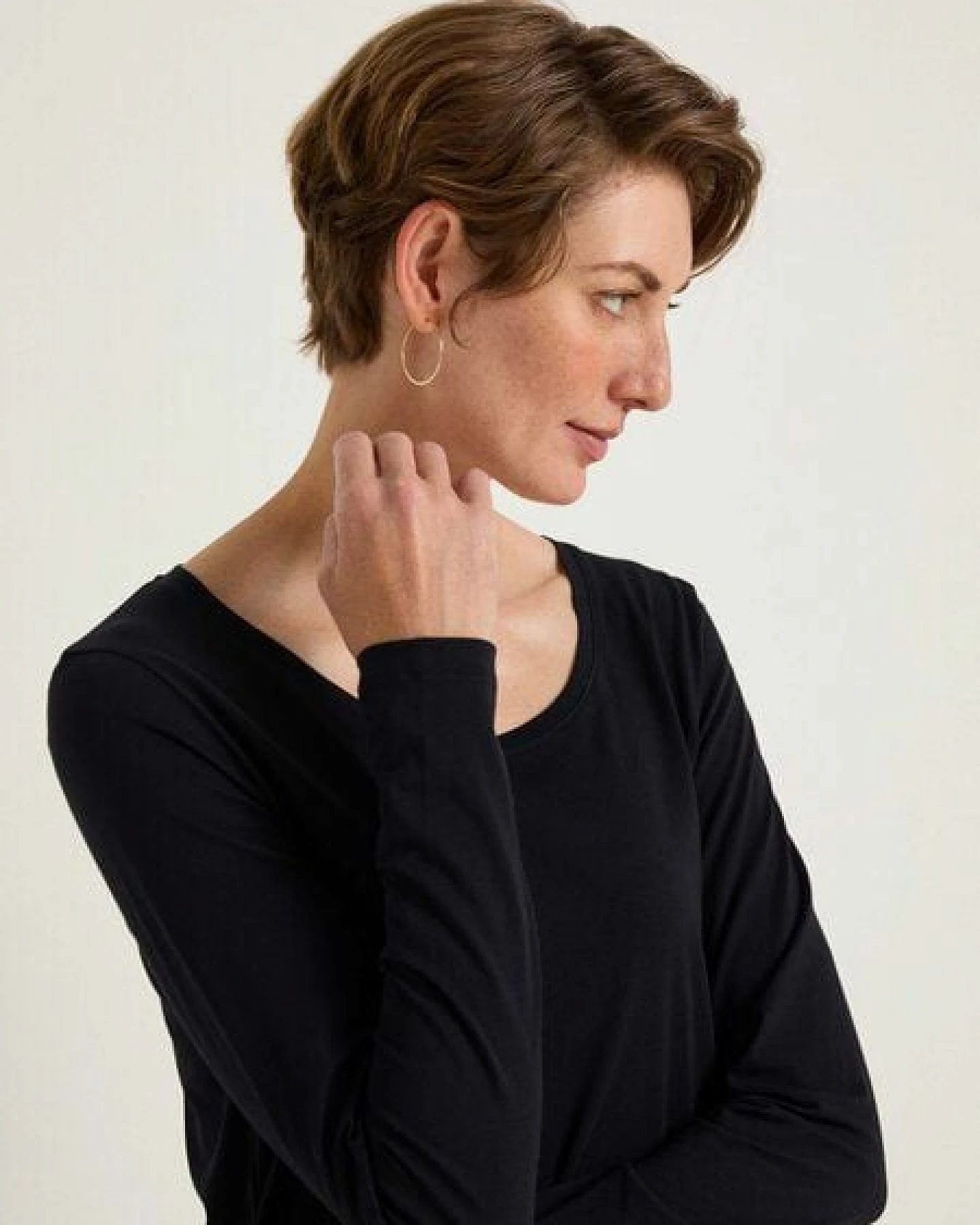 LANIUS Langarmshirt aus Bio-Baumwolle – Ansicht 3