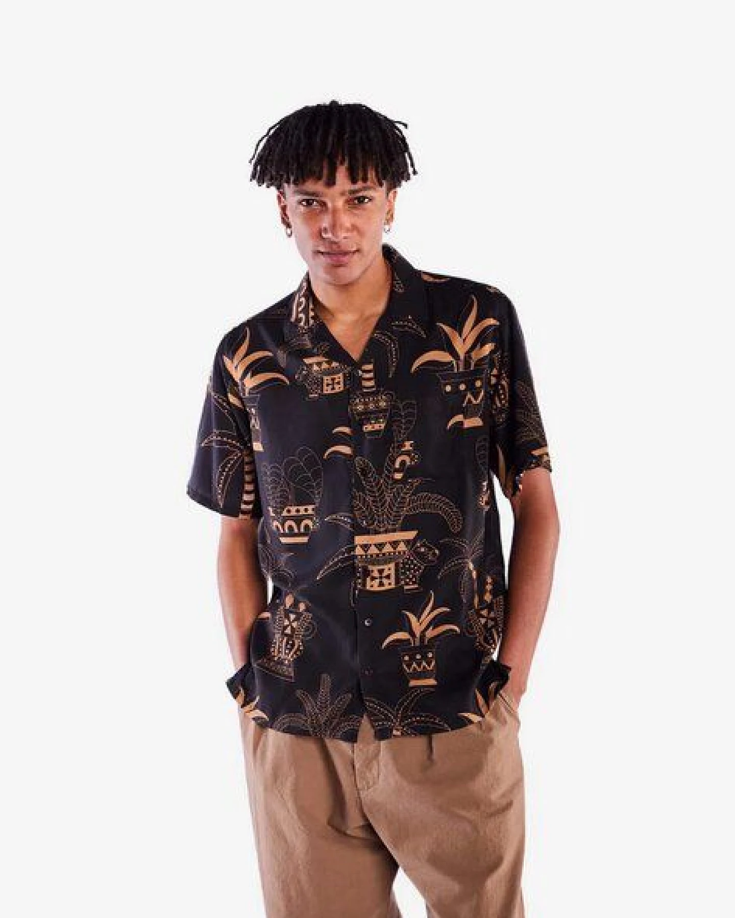 Olow Hawaii Hemd mit Allover Print aus Lyocell – Ansicht 2