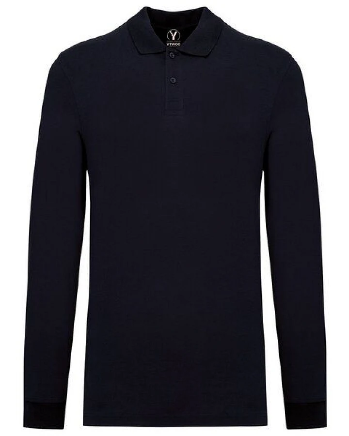 YTWOO Herren Piqué-Polo Langarm
