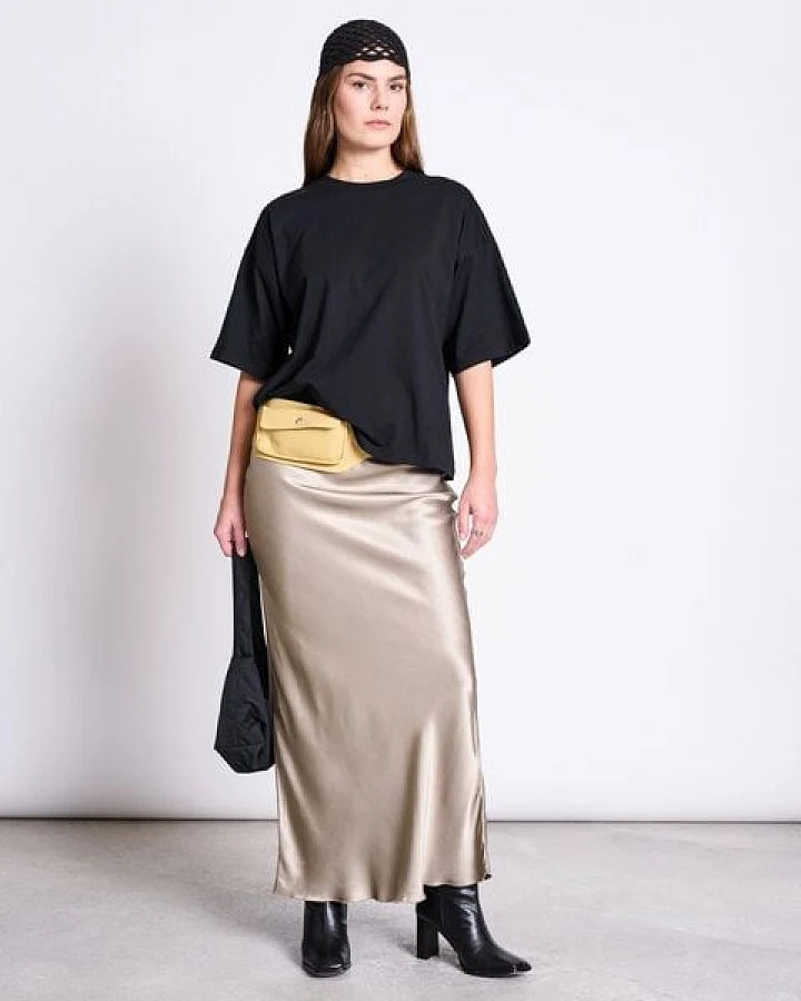 JAN N JUNE Veganer Seidener Maxi Rock SERIN