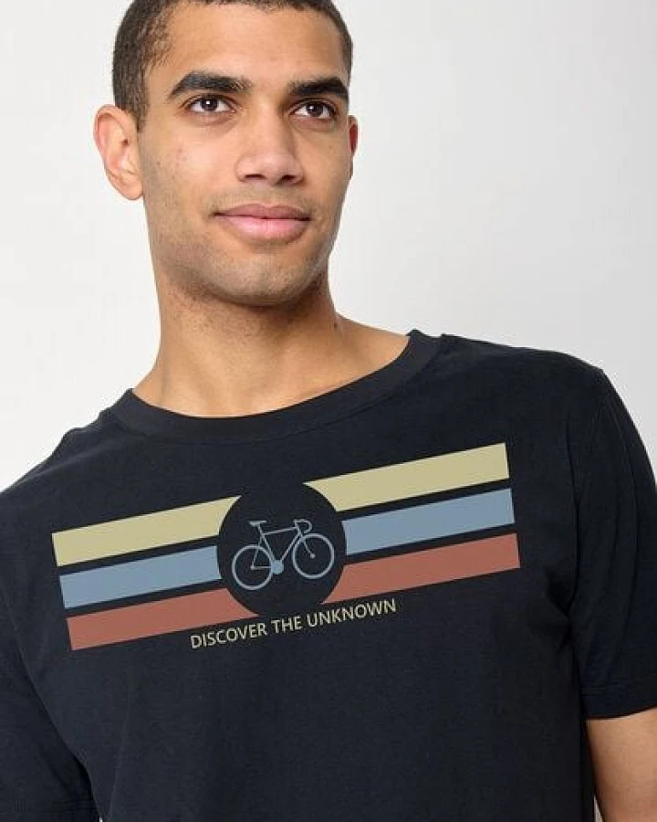 GREENBOMB Bike Discover Fusion - Lässiges T-Shirt aus Bio-Baumwolle / hochwertiger Print / GOTS / Fair & Vegan