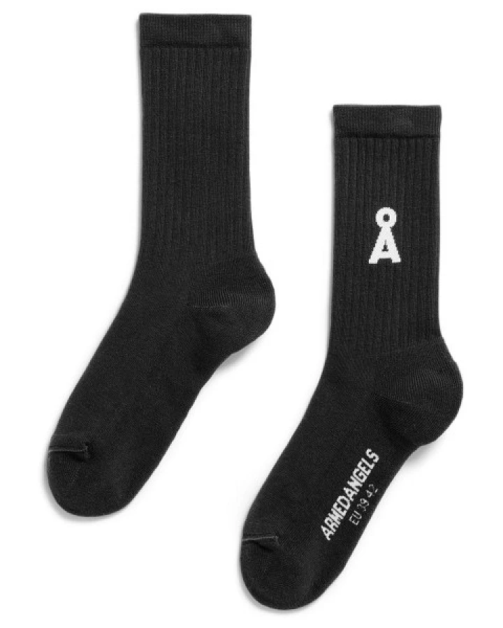 ARMEDANGELS - Saamus Bold Socks - Multifunktionssocken Gr 43-46 schwarz