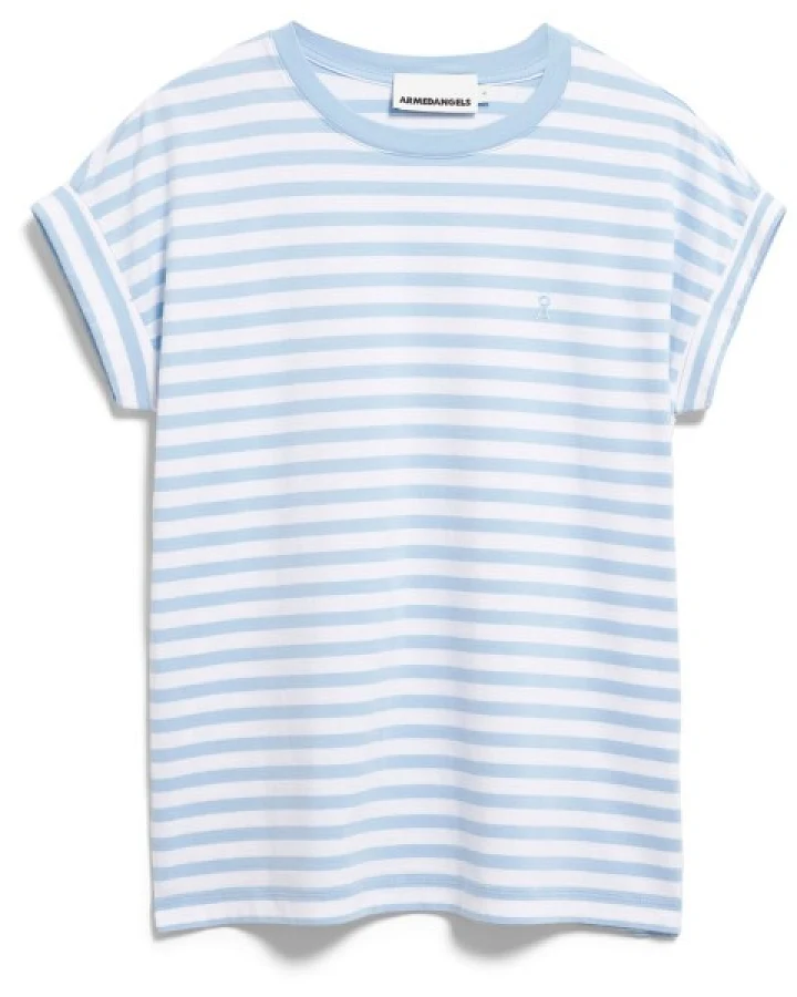 ARMEDANGELS - Women's Idaara Stripes - T-Shirt Gr L grau/weiß