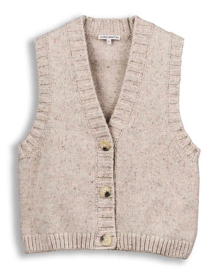 Damen Weste Beige