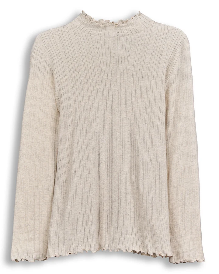 Produktseite: Damen Stehkragen-Shirt Beige