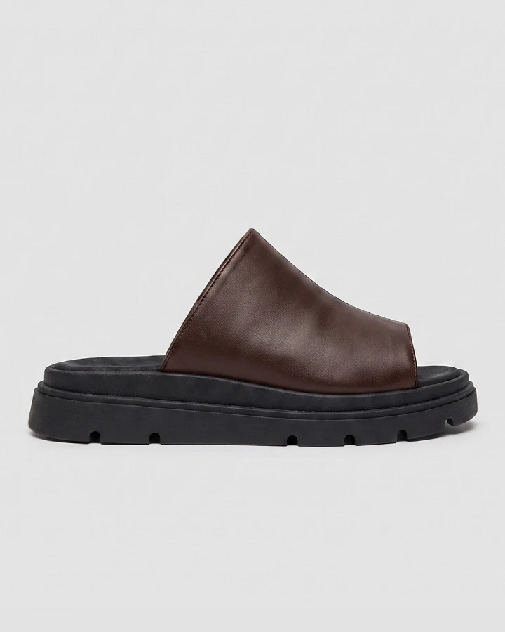 BOHEMA Damen vegan Sandalen Kado Schwarz/Schokolade