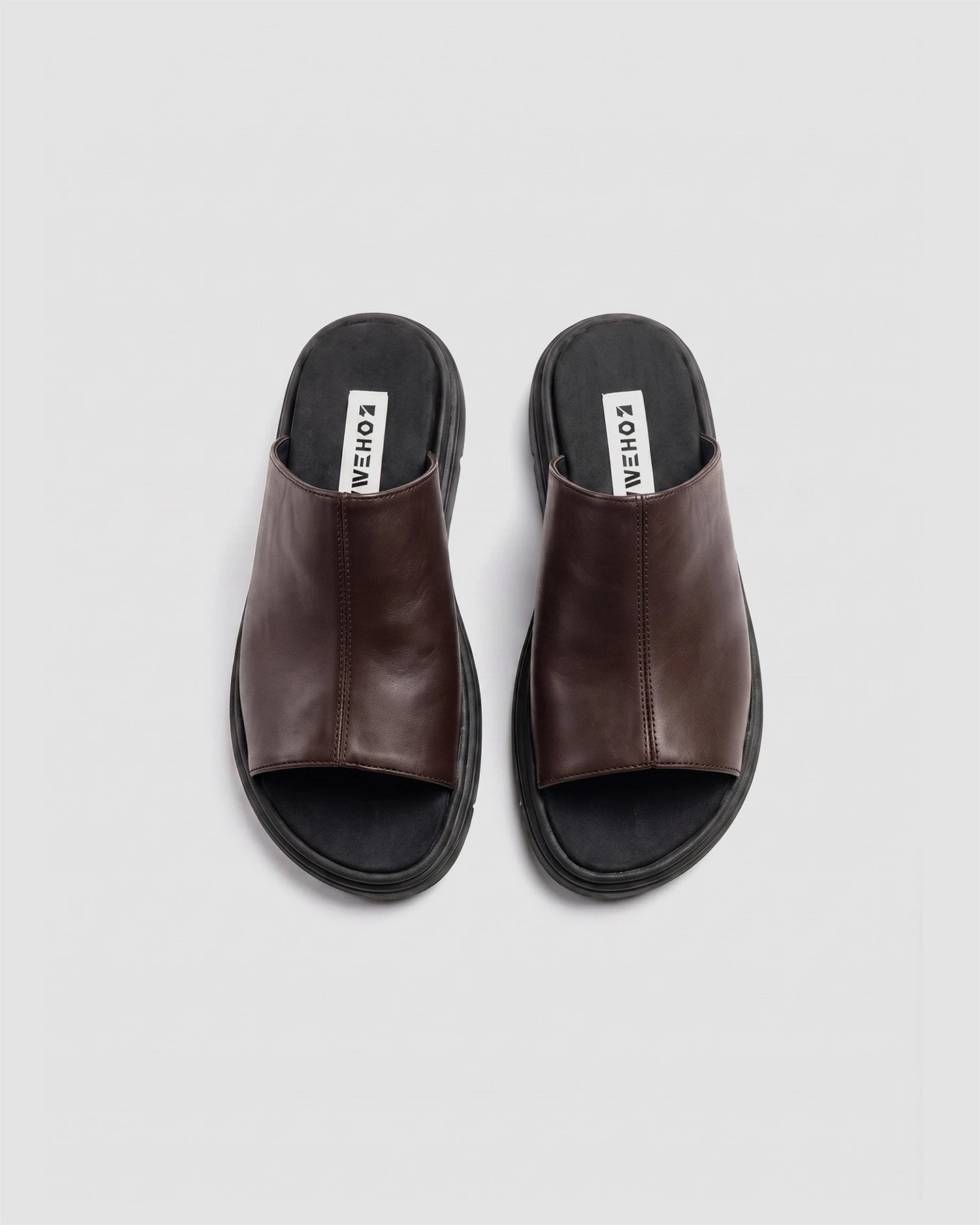 BOHEMA Damen vegan Sandalen Kado Schwarz/Schokolade – Ansicht 2