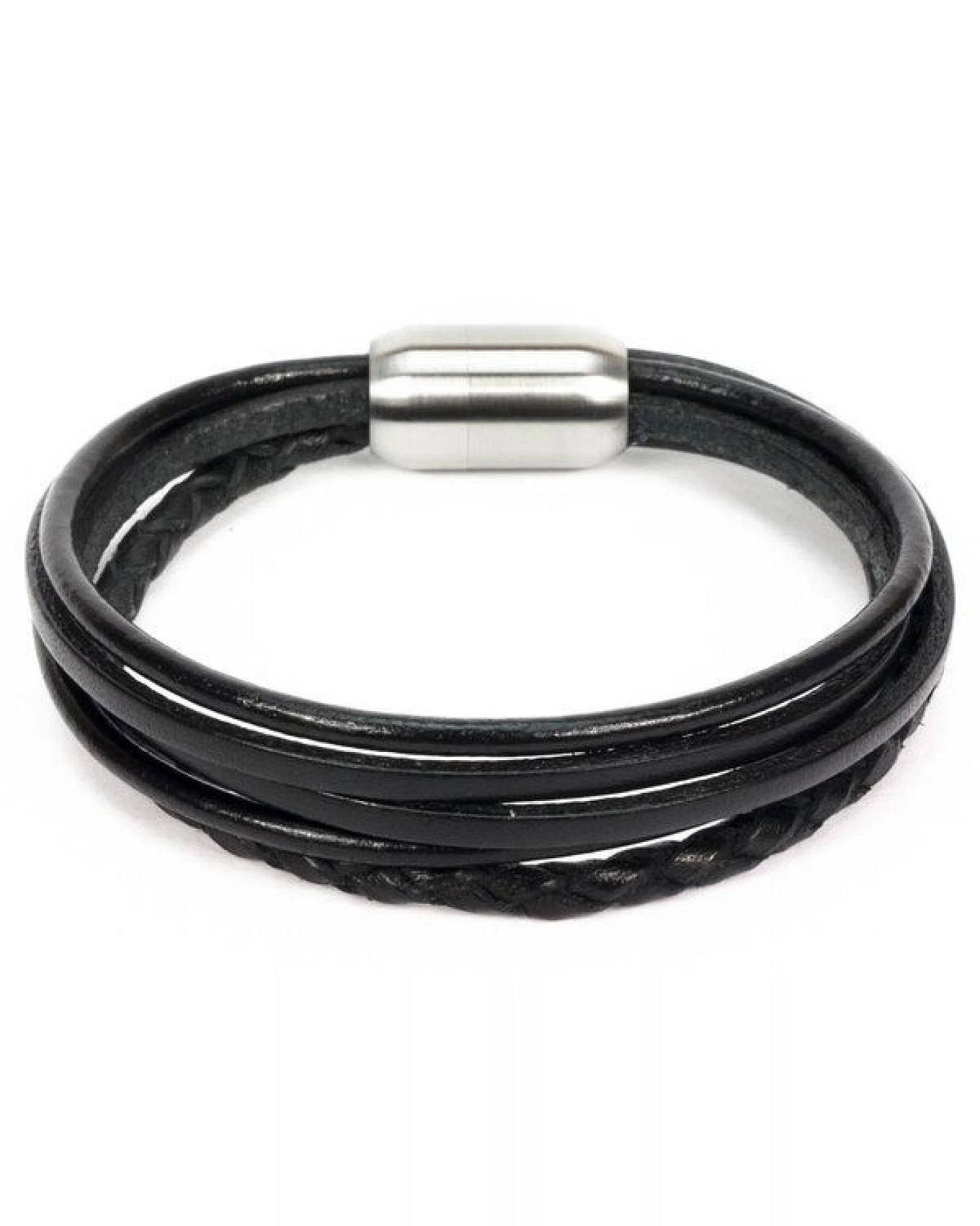 Simaru Herren Lederarmband Echtleder Wickelarmband mit Magnetverschluss – Ansicht 4