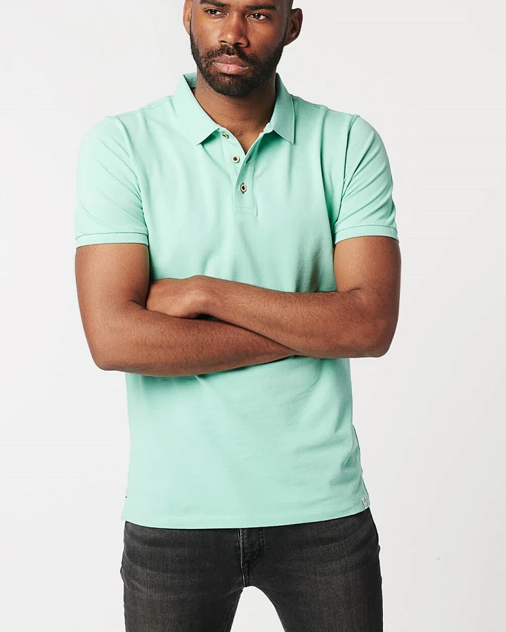 SKOT Herren vegan Polo Green Sapphire