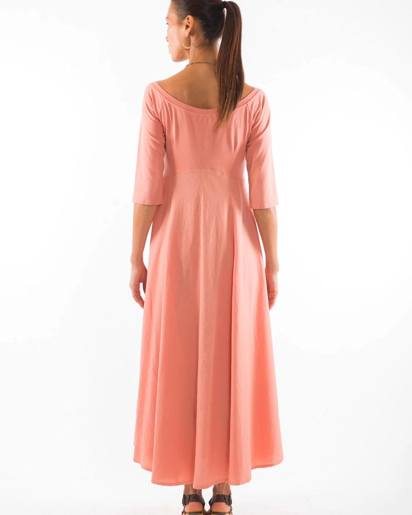 RAVENS VIEW IBIZA Damen vegan Kleid Monica Coral Clay – Ansicht 2