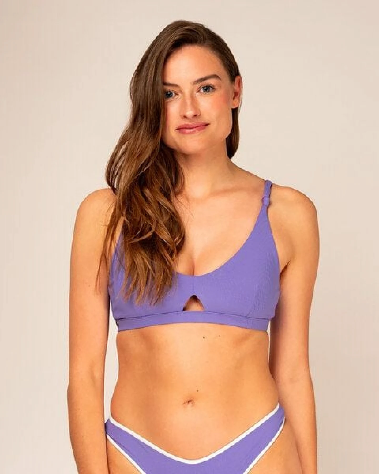 Woodlike Ocean Coral Bikini Top - white / rose brown / lila – Ansicht 2
