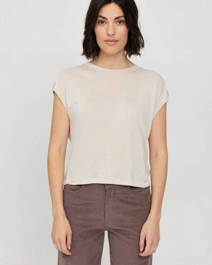 Mazine Cropped Viscose T-Shirt - aus Ecovero