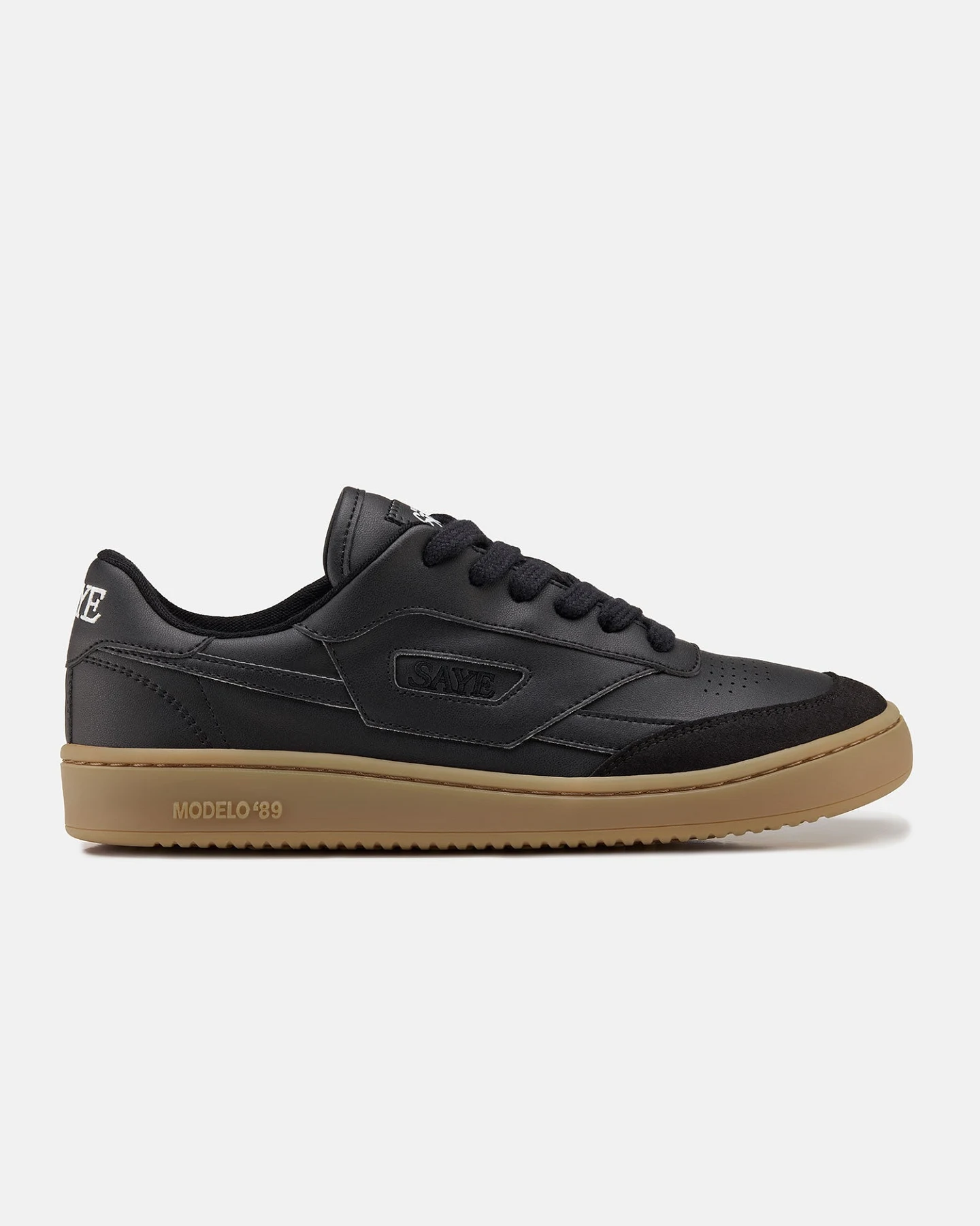 SAYE Herren vegan Sneaker M89 Ground Schwarz & Karamell – Ansicht 2