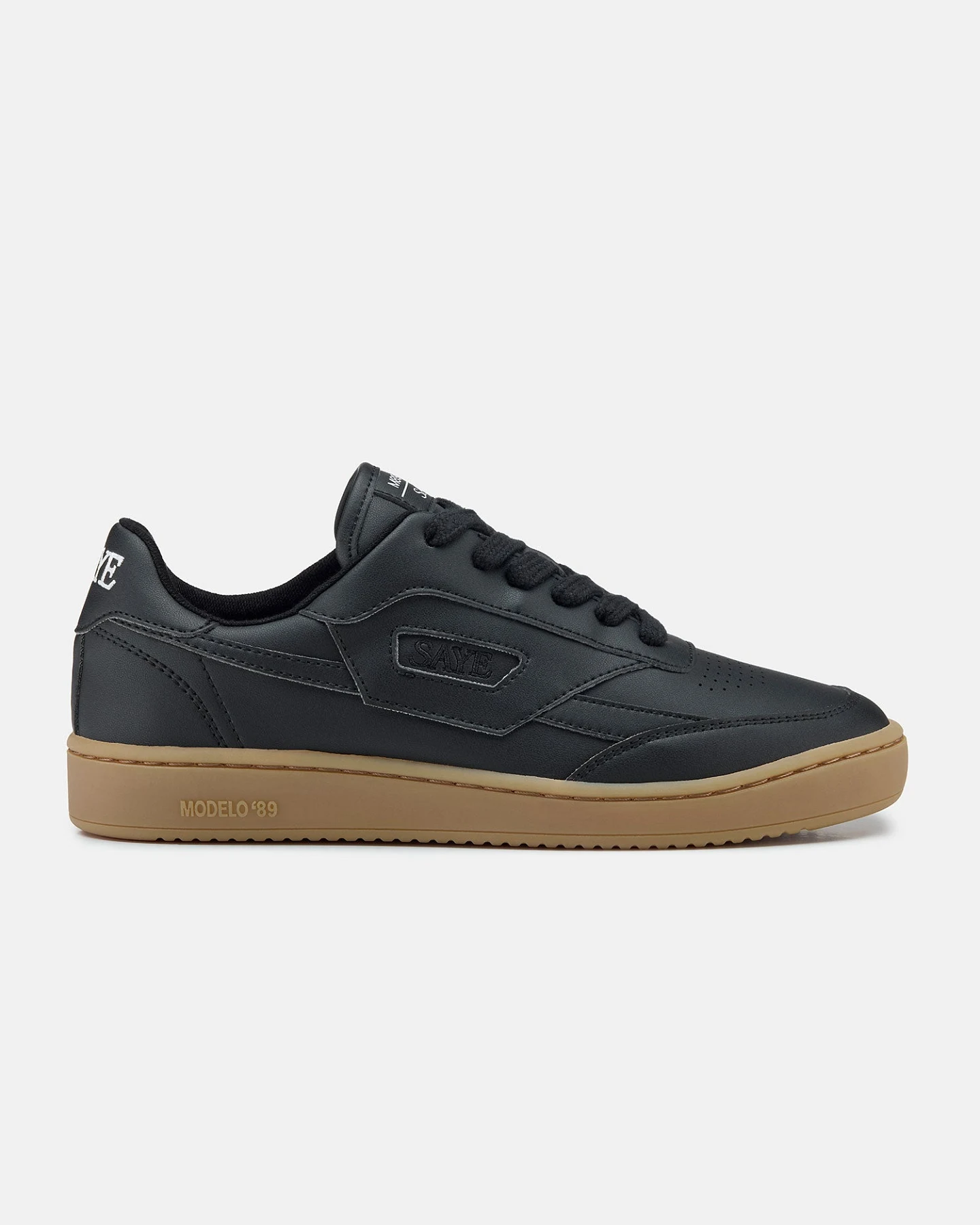 SAYE Herren vegan Sneaker M89 Icon Schwarz & Karamell – Ansicht 2