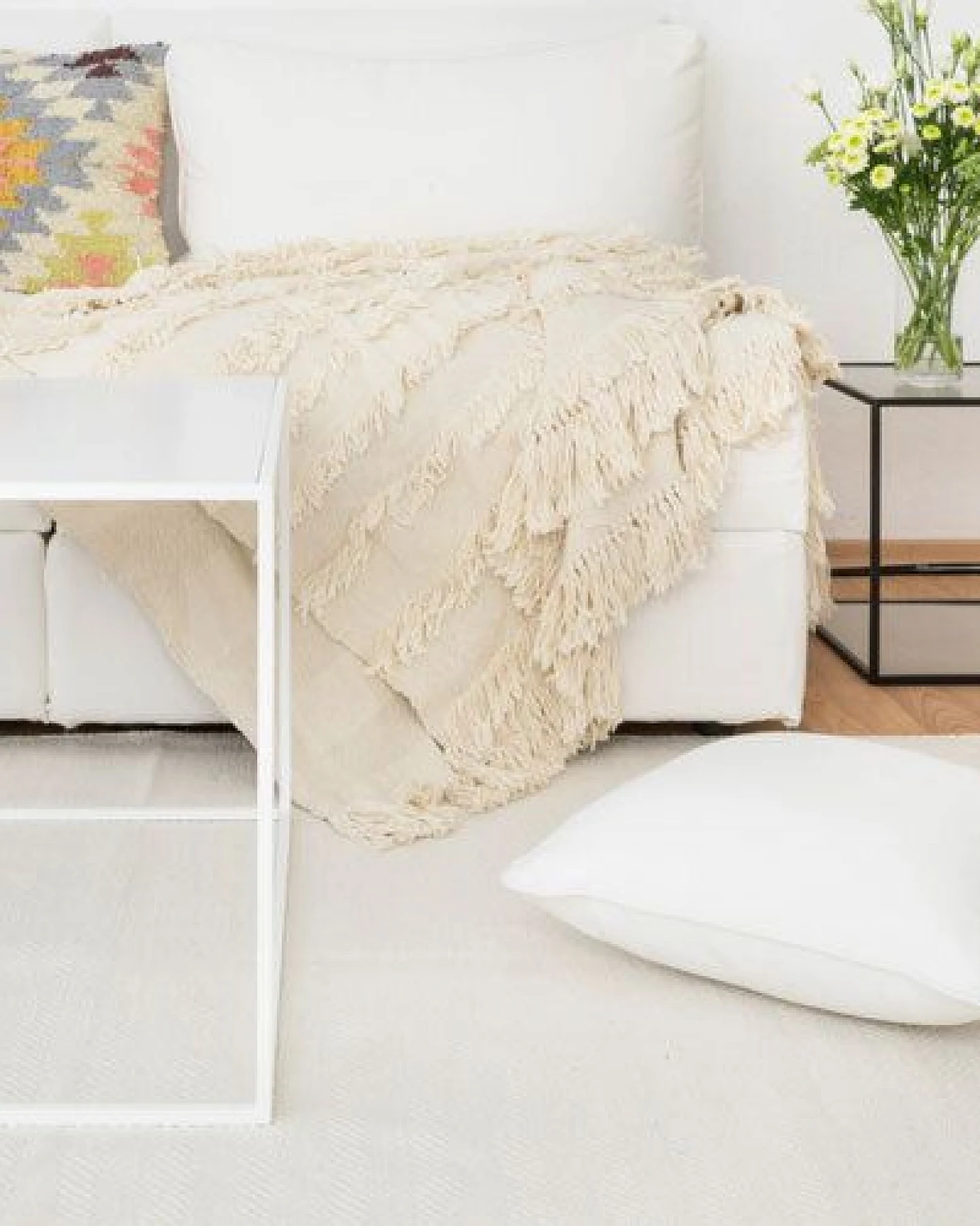 liv interior Recycelter Baumwollteppich HERRINGBONE – Ansicht 2
