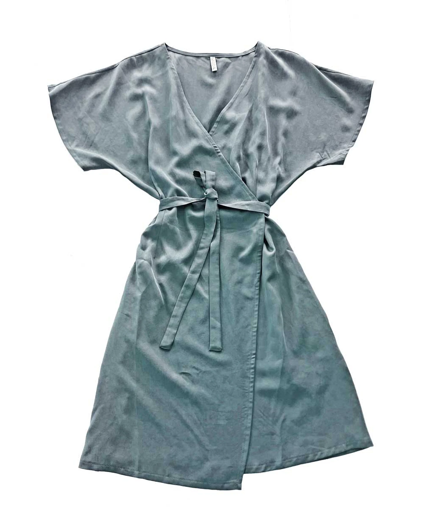 WiDDA Damen vegan Wickelkleid Sula Teal – Ansicht 2