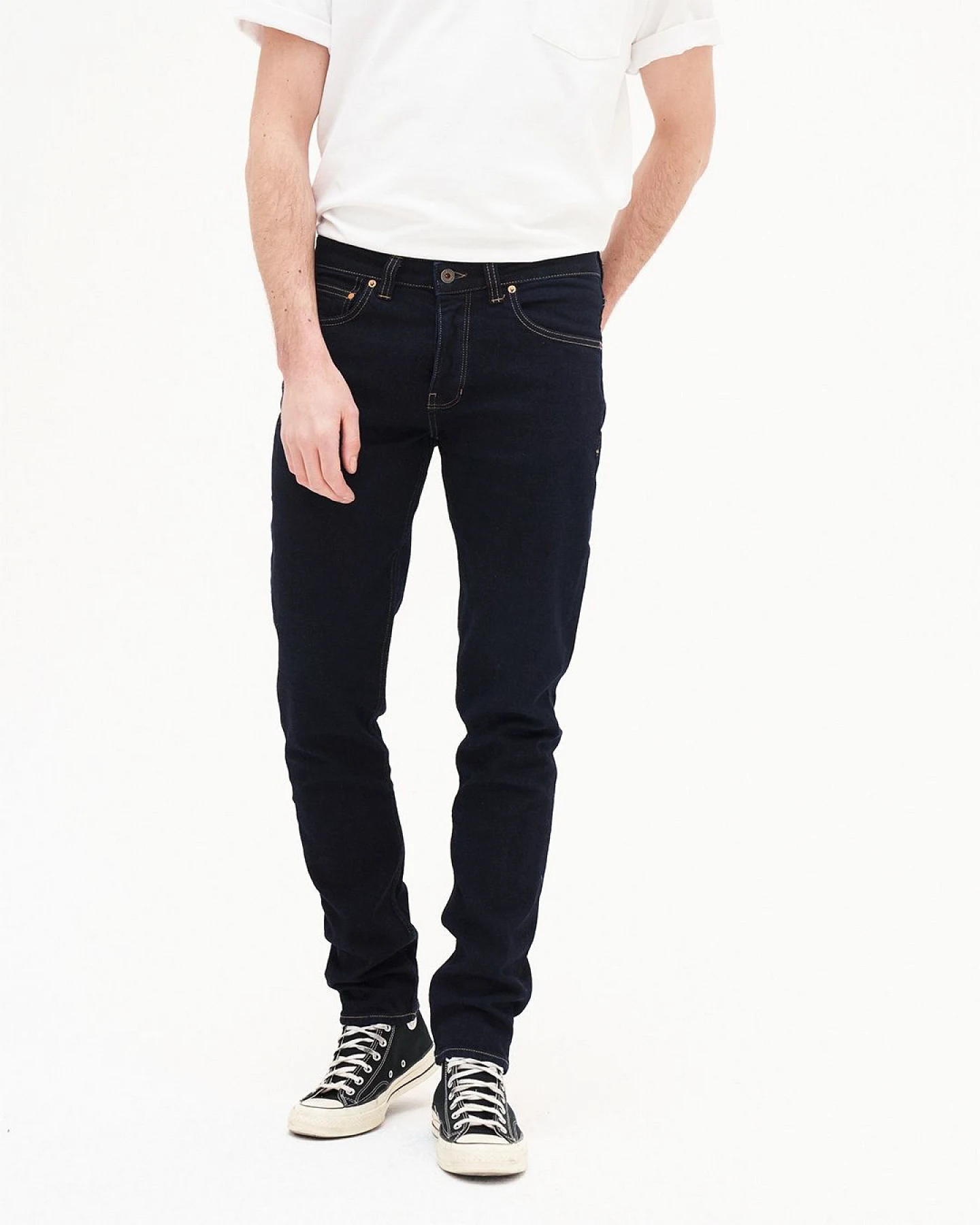 Kuyichi Herren vegan Jeans Jamie Slim Dark Rinse – Ansicht 2