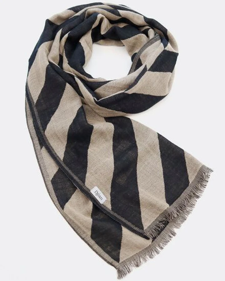 Djian Schal aus Merino-Wolle – BOLD STRIPES – mulesingfrei