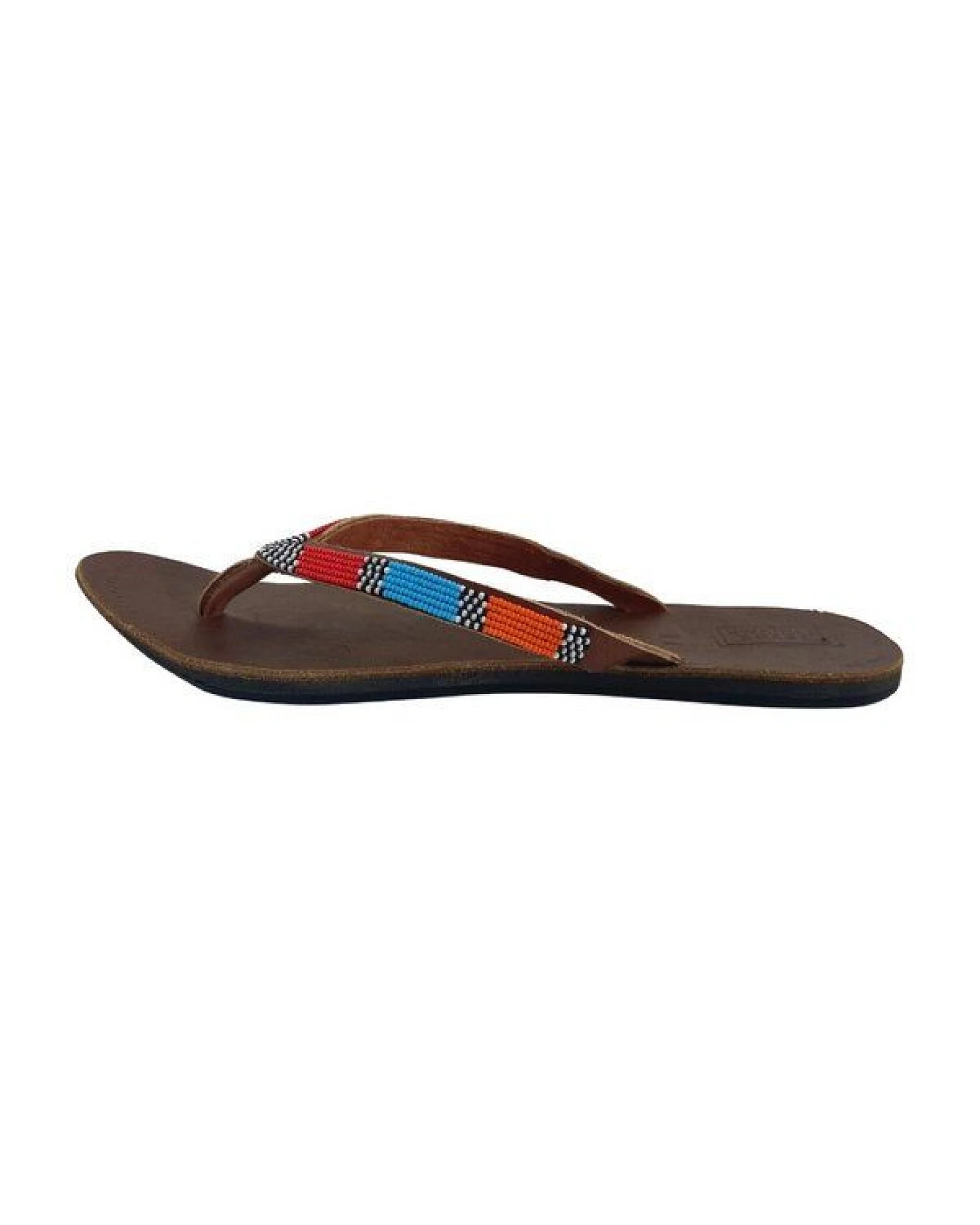 Swahili Coast Ledersandalen mit Perlen - ATLAS - Multi & Blue – Ansicht 3