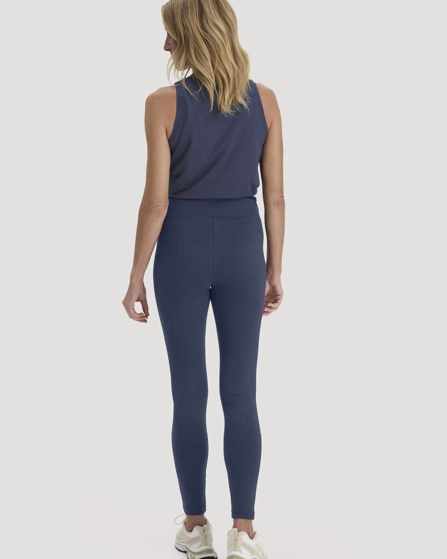 hessnatur Loungewear Leggings High Waist ACTIVE COMFORT aus Bio-Baumwolle - blau - Größe XS/k – Ansicht 2
