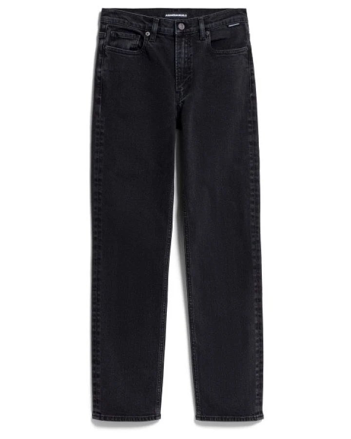 ARMEDANGELS - Women's Carenaa Mid Straight Jean - Jeans Gr 40 - Length: 32'' schwarz