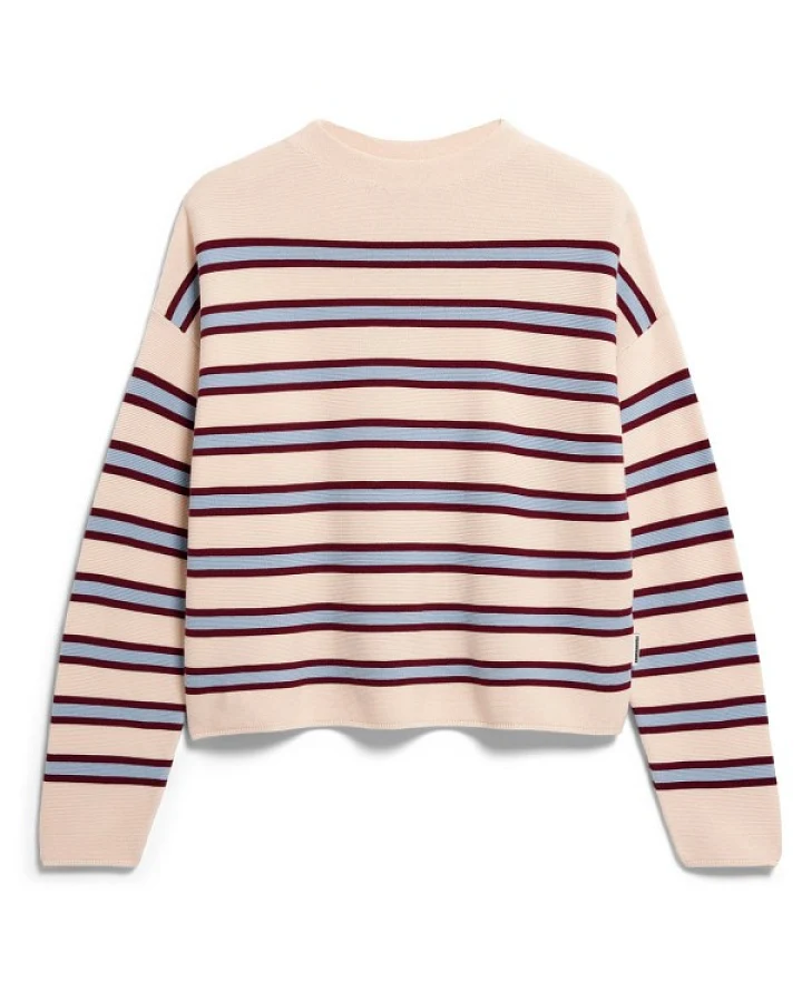 ARMEDANGELS - Women's Merinaa Striped Knit Sweater - Pullover Gr S bunt