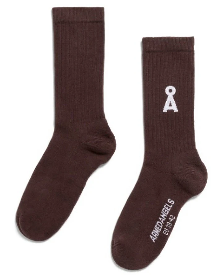 ARMEDANGELS - Saamus Bold Socks - Multifunktionssocken Gr 43-46 braun