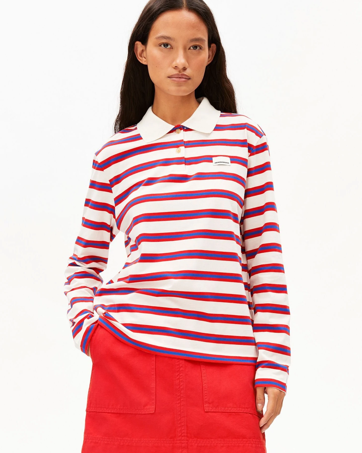 ARMEDANGELS Longsleeve STRIPE POLO – Ansicht 2