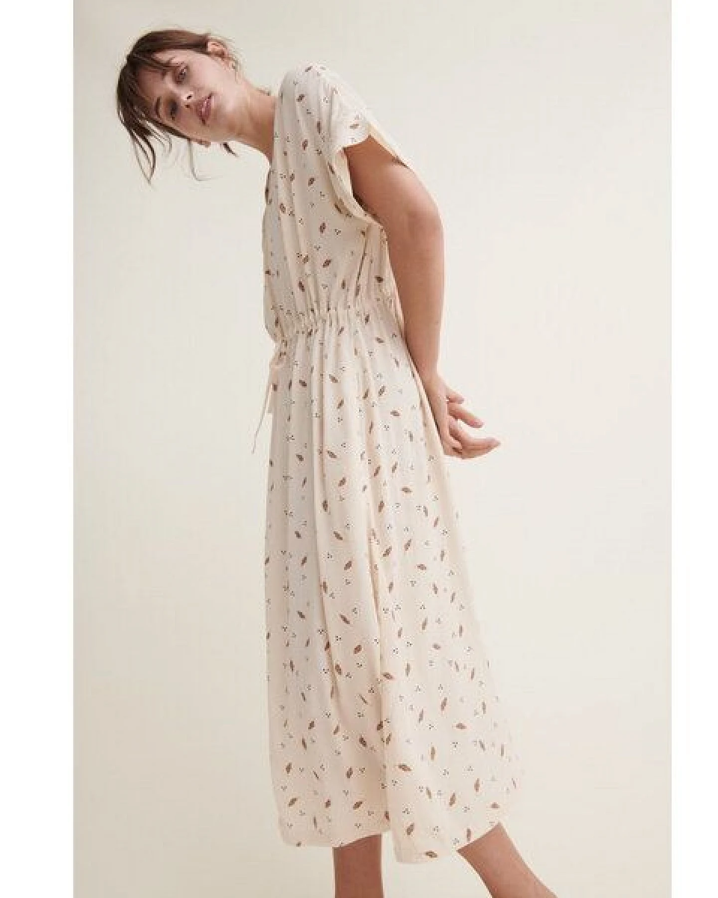 Basic Apparel Kleid ANJO mit feinem Blätterprint – Ansicht 3