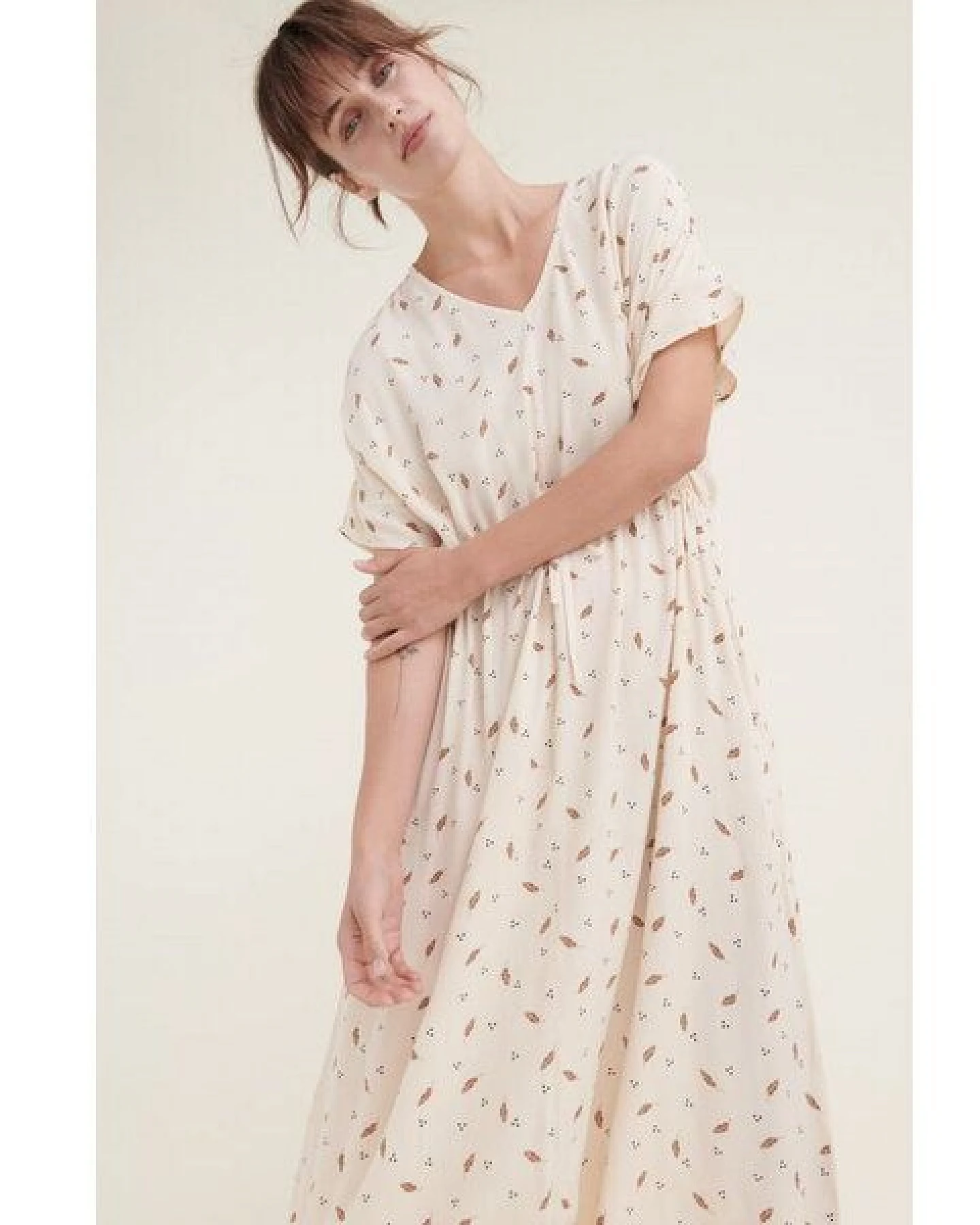 Basic Apparel Kleid ANJO mit feinem Blätterprint – Ansicht 4